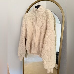 Dior Macrocannage Zipped Cardigan